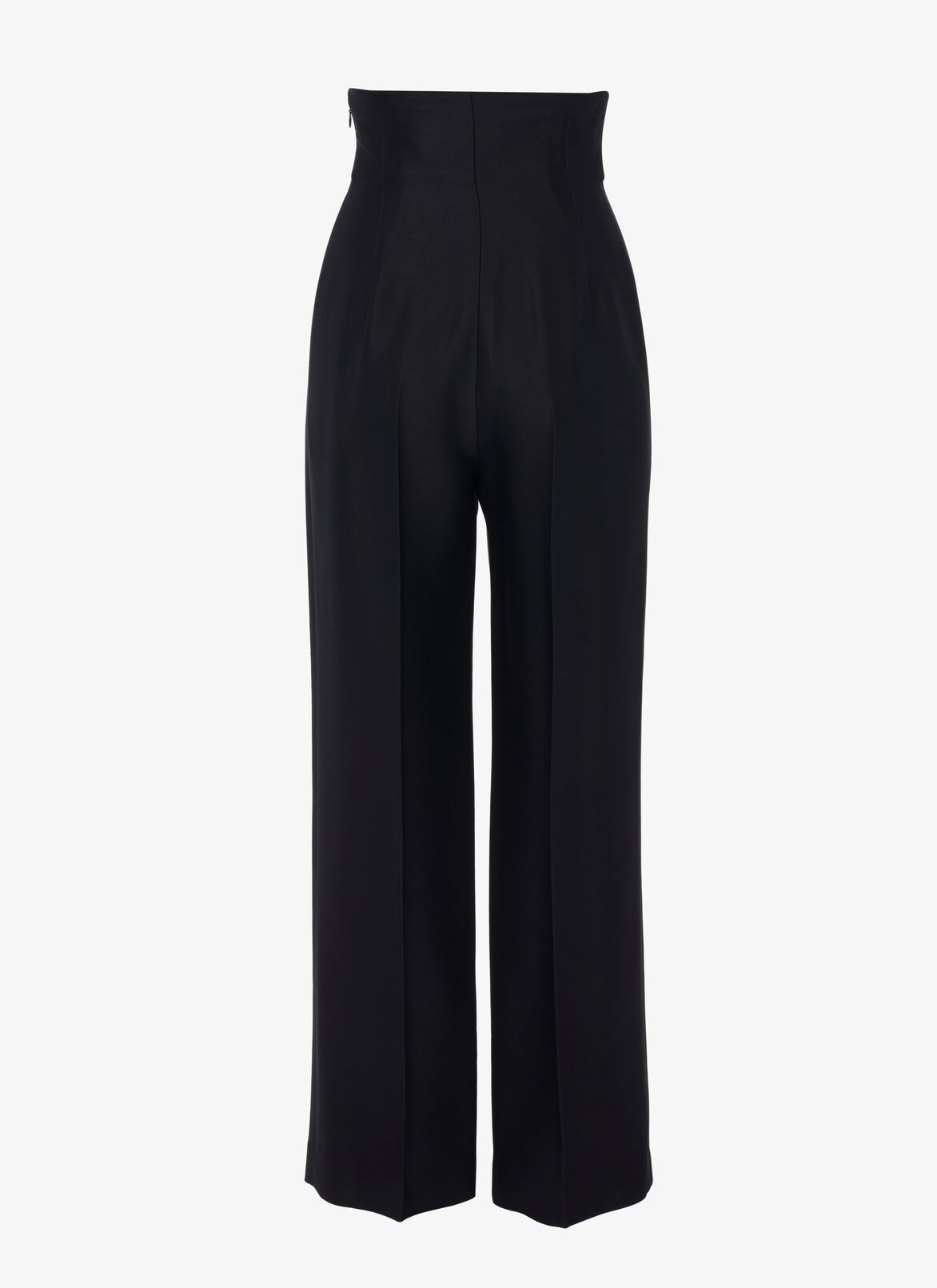 Straight wool twill pants ALAÏA BLACK STRAIGHT WOOL TWILL PANTS